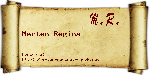 Merten Regina névjegykártya
